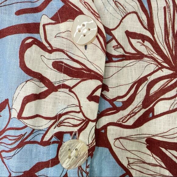 NICHOLAS Linda Linen Dress in Mocha Etched Floral Size US 4 - Picture 10 of 13